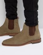 Dune Chelsea Boots Taupe Leather - Brown
