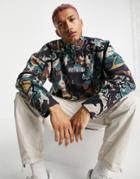 Crooked Tongues Set Sweatshirt With Zip Up In Camo Multi Print