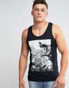 Element Cut Up Printed Tank - Black