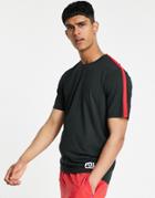 Polo Ralph Lauren T-shirt In Black With Side Stripe