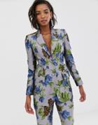 Asos Edition Floral Jacquard Blazer - Multi