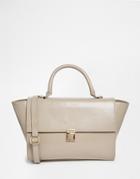 Asos Leather Top Handle Bag - Gray