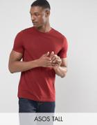Asos Tall T-shirt With Crew Neck - Red