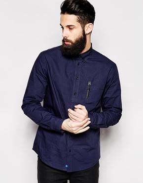2xh Brothers Shirt With Zip Pocket - Peacoat