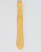 Asos Design Slim Tie In Yellow - Yellow