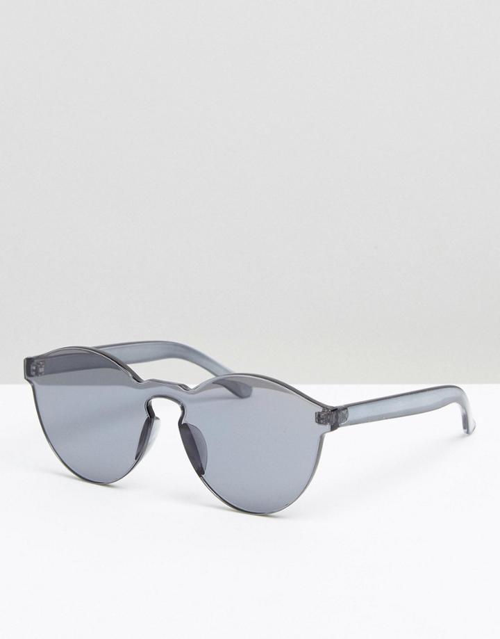 Aldo Flat Lense Round Sunglasses - Black