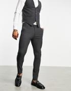 Bolongaro Trevor Plain Skinny Suit Pants In Gray-grey
