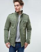 Tommy Hilfiger Denim Four Pocket Military Field Jacket - Green
