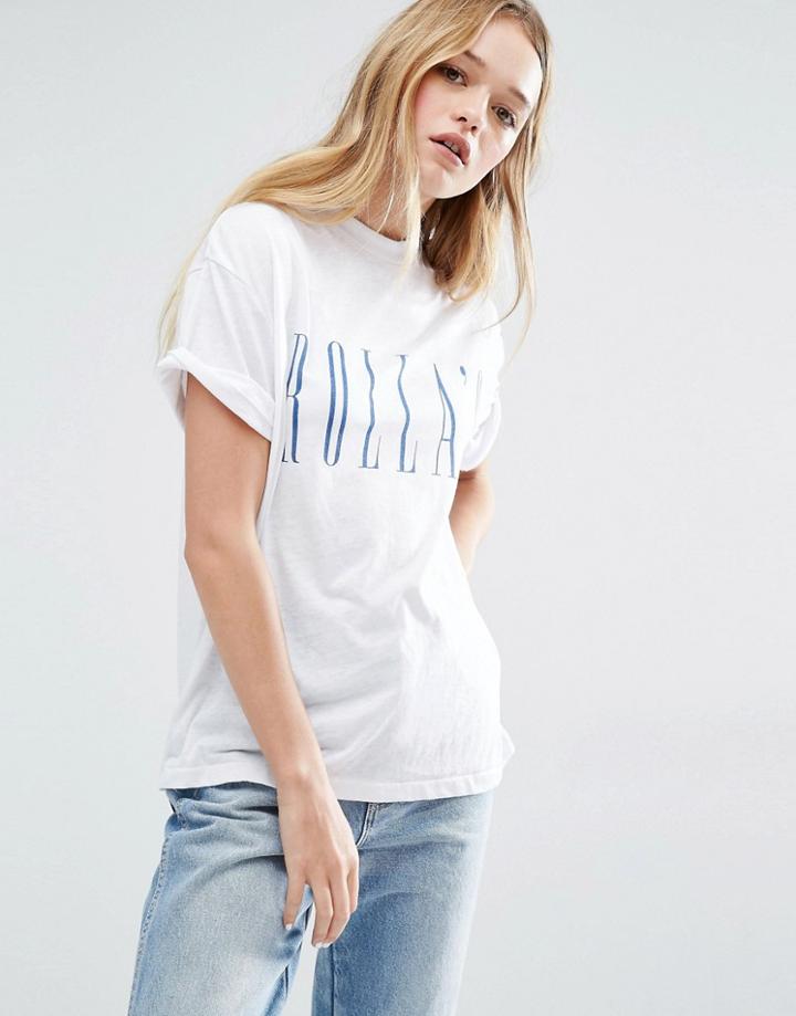 Rolla's Slouch Logo T-shirt - White