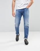 Diesel Buster 839c Regular Slim Jeans - Mid Wash