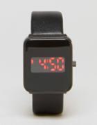 Asos Square Sleek Digital Watch - Black