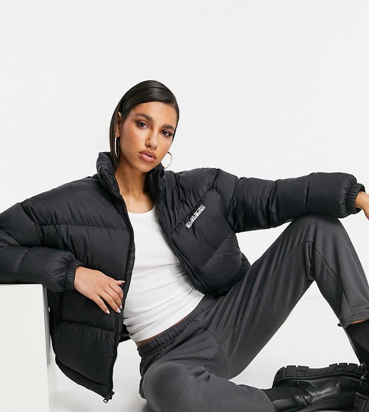 Napapijri Box Puffer Jacket In Black Exclusive At Asos