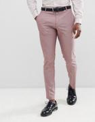 Selected Homme Slim Suit Pants In Rose - Brown