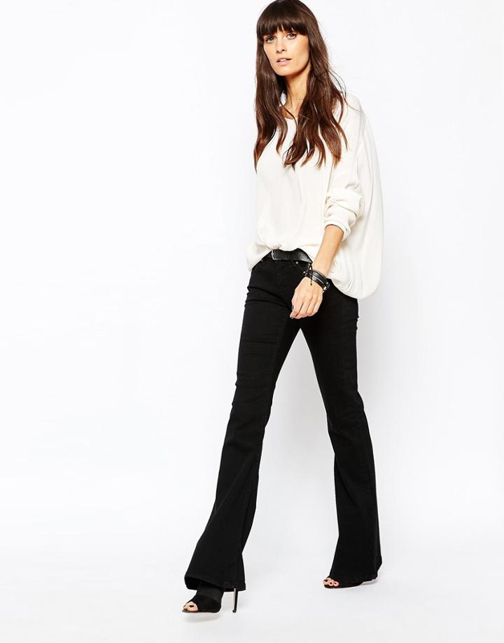 Just Female Heroic Flared Jeans - Black
