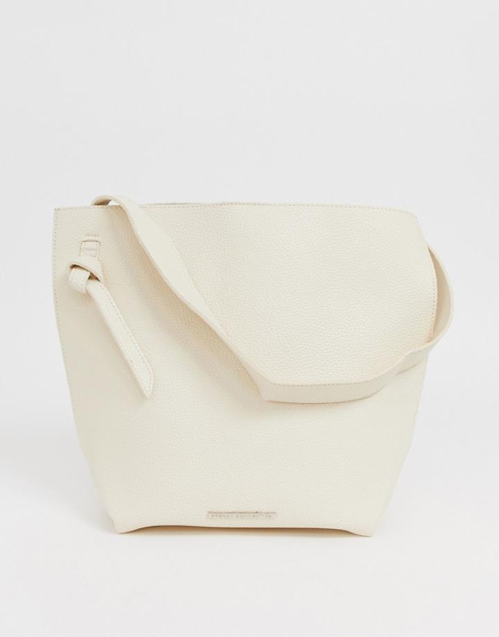 French Connection Faux Mottled Leather Shoulder Handbag