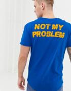 Jack And Jones Originals Long Line Pocket Tee With Back Print - Blue