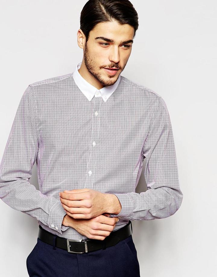Ben Sherman Stripe Shirt - White
