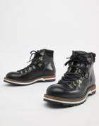 Office Intrepid Hiker Boots In Black Leather - Black