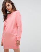 G-star Sweat Dress With Arm Logo Detail - Pink