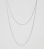 Designb Double Layer Chain Necklace In Silver Exclusive To Asos - Silver