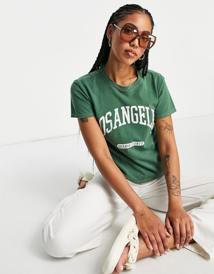 Topshop La Tee In Green
