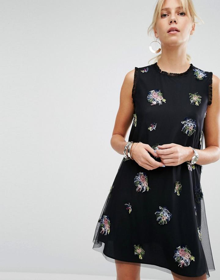 Sportmax Code A-line Dress With Embellishment - Black