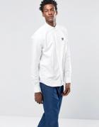 Wood Wood Timothy Logo Oxford Shirt Buttondown In Regular Fit - White