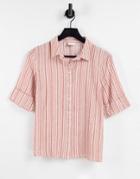 Vila Shirt In Pink Stripe - Part Of A Set-multi