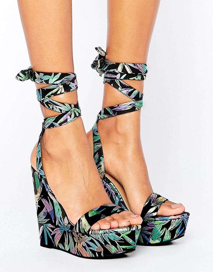 Asos Honduras High Wedge Sandals - Multi