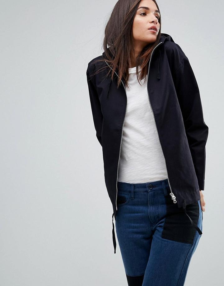 Ymc Cotton Hooded Jacket-navy