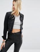 Noisy May Dizzy Denim Jacket - Black