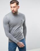 Fred Perry Crew Neck Cotton Sweater In Gray - Gray