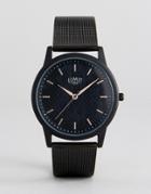 Limit Carbon Fibre Dial Mesh Watch In Black Exclusive To Asos - Black