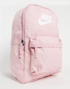 Nike Heritage Backpack In Pale Pink