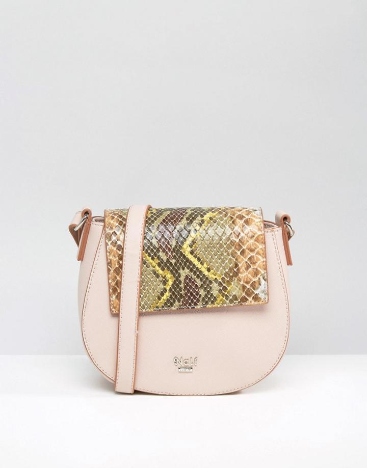 Nali Pink Star Interchangeable Flap Saddle Bag - Pink