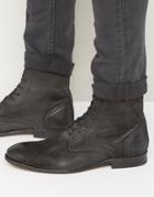 Hudson London Swathmore Nubuck Lace Up Boots - Black