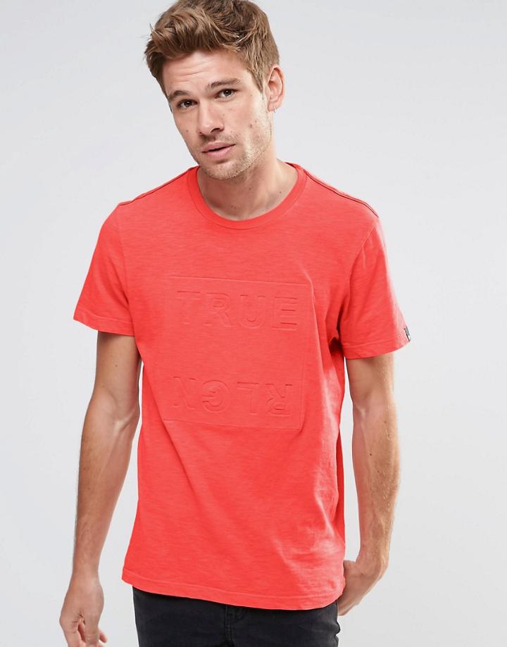 True Religion Debossed T-shirt - Red