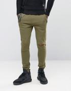 Sixth June Skinny Joggers With Distressing - Green