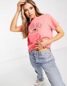 Tommy Jeans Short Sleeve Logo T-shirt In Pink