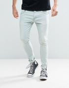Brave Soul Stretch Skinny Blue Wash Jeans - Blue