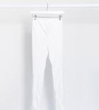 Fashionkilla Maternity Split Front Slim Pants In White