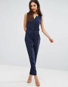 Greylin Cecilia Quilted Jumpsuit - Navy