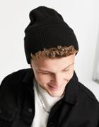 Topman Beanie In Recycled Polyester In Black