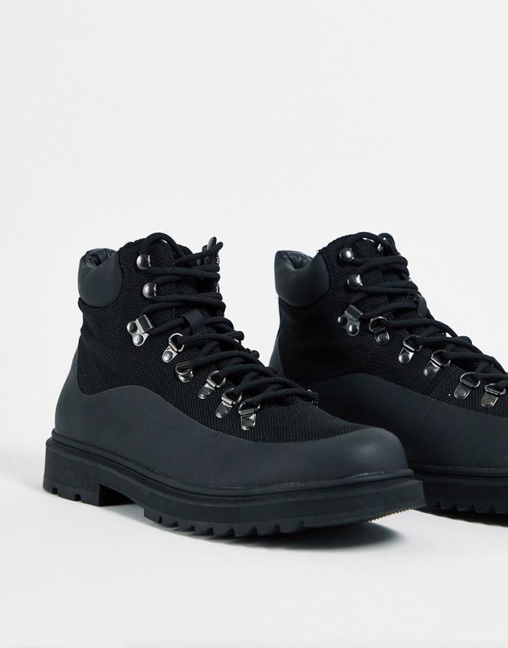 New Look Hiker Boots In Black