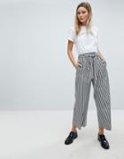 In Wear Polina Stripe Wide Leg Pants - Black