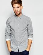 Blend Shirt Slim Fit All Over Microdot Print In Blue - Ensign Blue