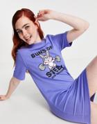 Love Moschino Buns Of Steel T-shirt Dress In Violet-purple