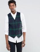 Devils Advocate Heritage Black Watch Waistcoat - Navy