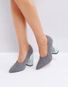 Asos White Peony Premium High Heels - Gray
