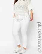 Junarose Skinny White Jean - White